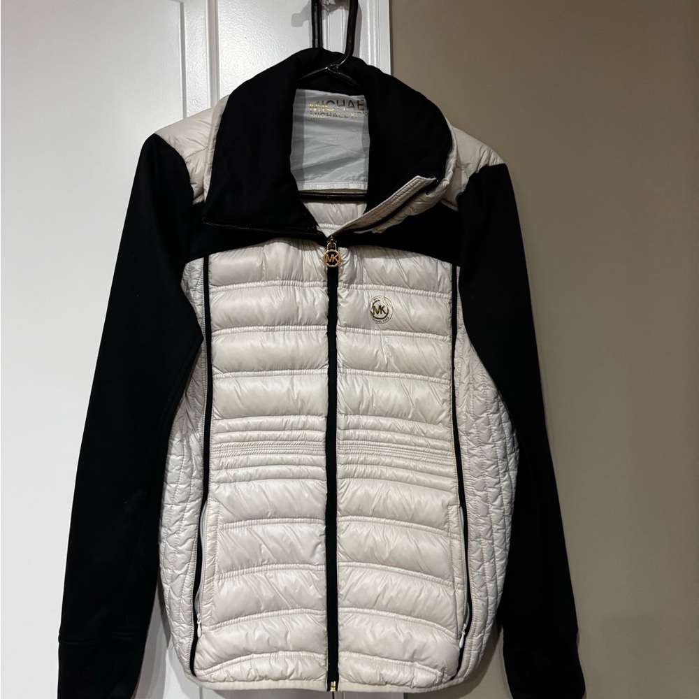 Michael Kors Black and White Puffer Jacket